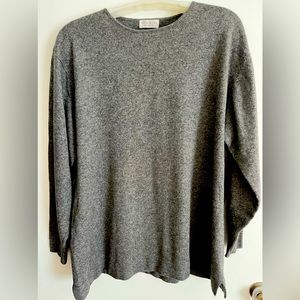 Grey heather cashmere tunic Bloomingdales in house brand